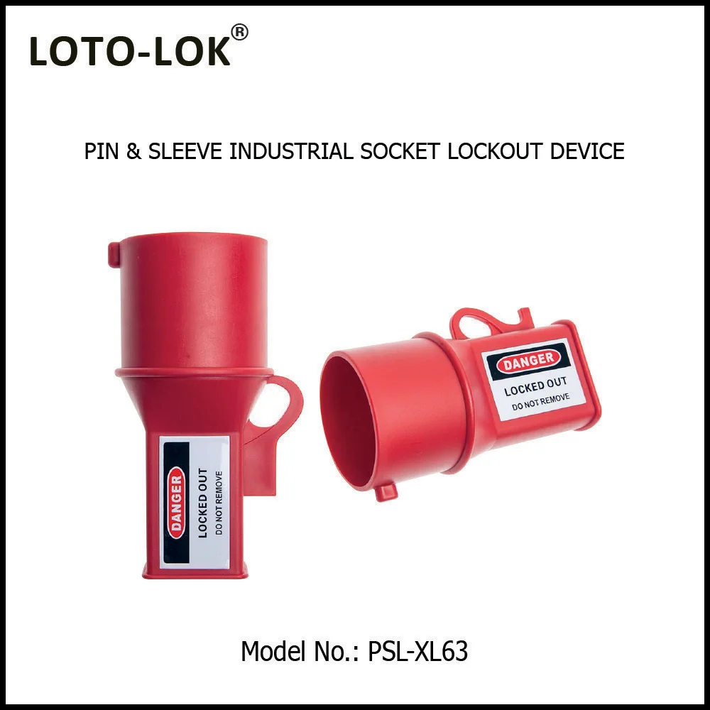 Pin & Sleeve Industrial socket lockout diameter 63 mm, suitable for locking Extra Large size sockets. Model No: PSL?XL63