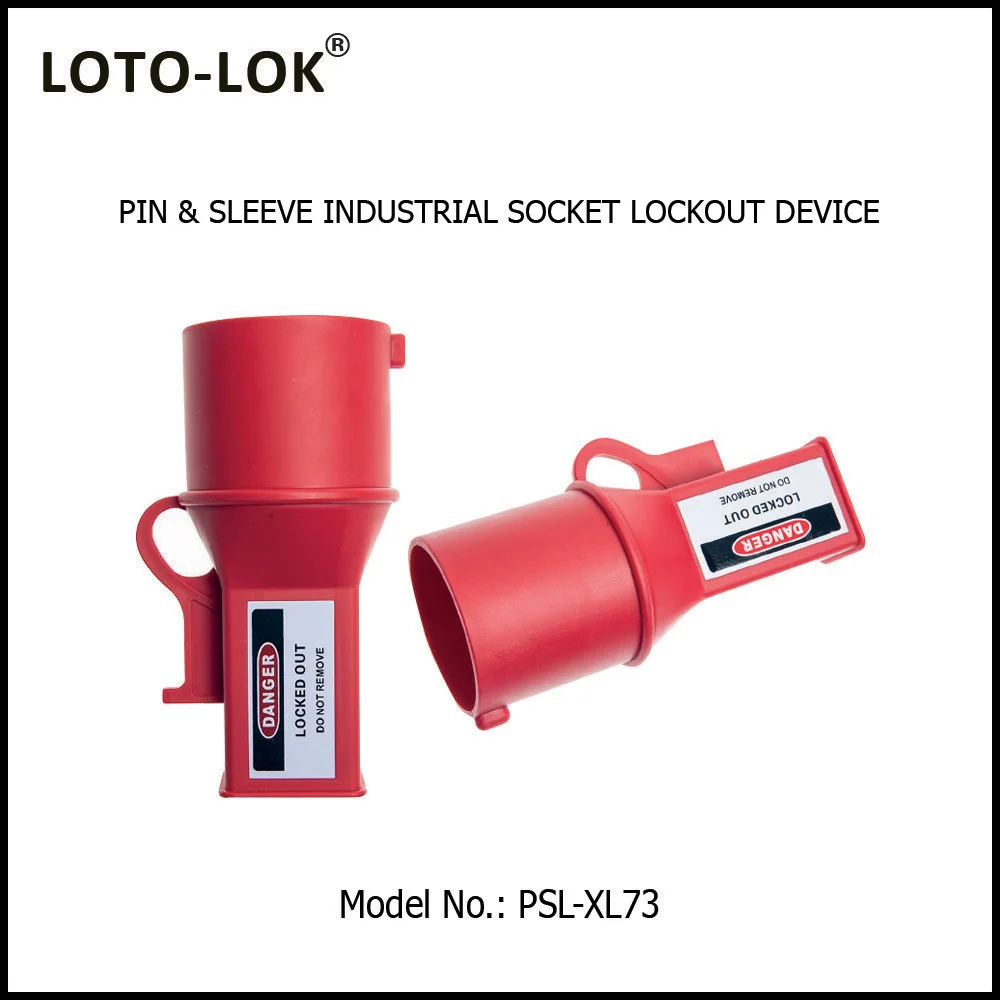 Pin & Sleeve Industrial socket lockout diameter 73 mm, suitable for locking Extra Large size sockets. Model No: PSL?XL73