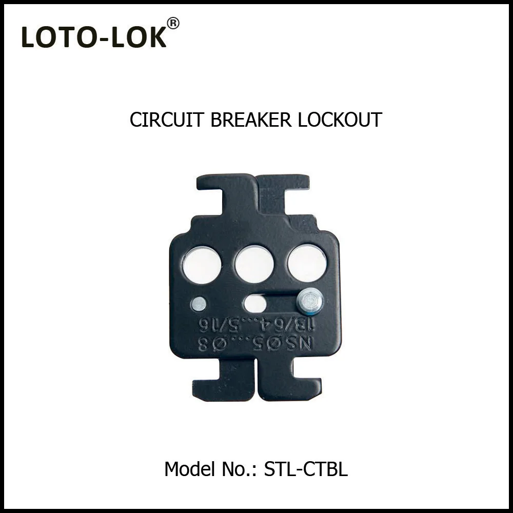 Circuit Breaker Locking Device for Schneider MCCB's with Multiple Padlocking Facility. Steel Construction. Color: Black. Model No: STL-CTBL