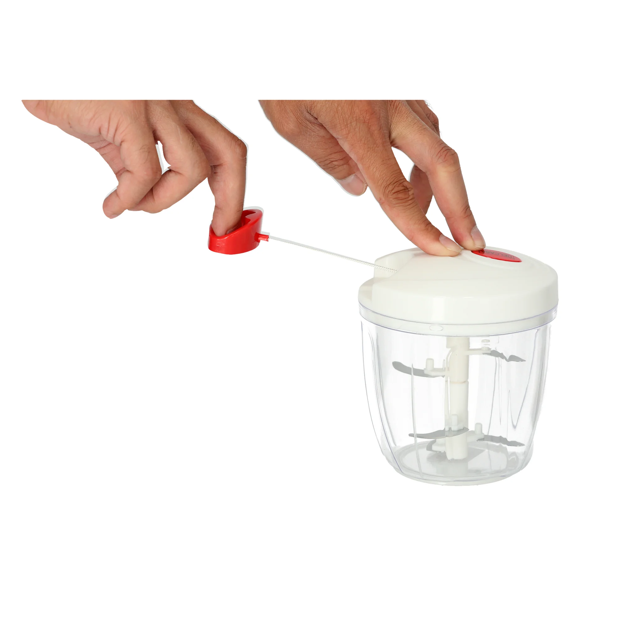 Hand Chopper Manual Food Processor, Pull String To Slice