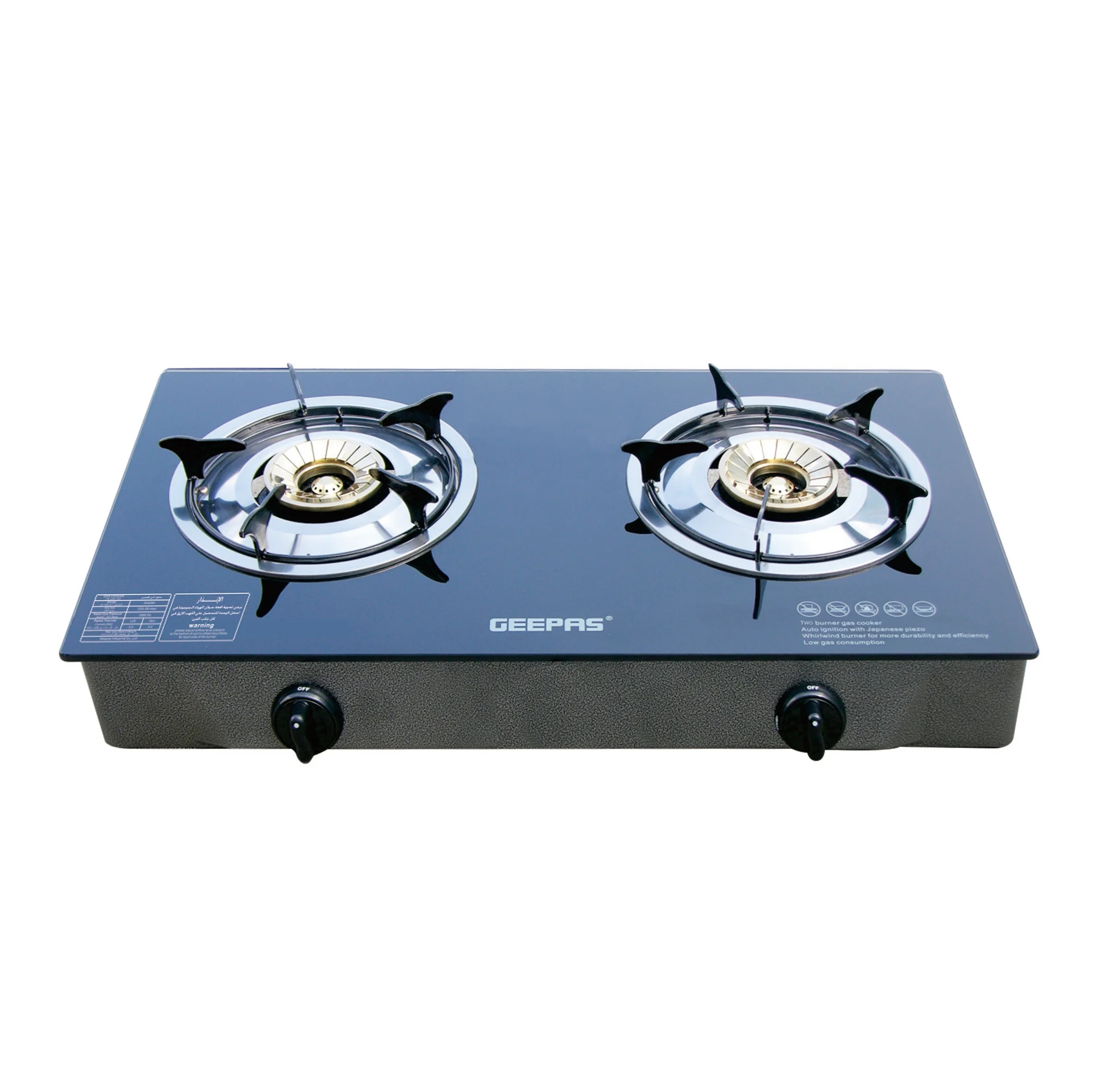 Geepas 2 burner on sale gas stove