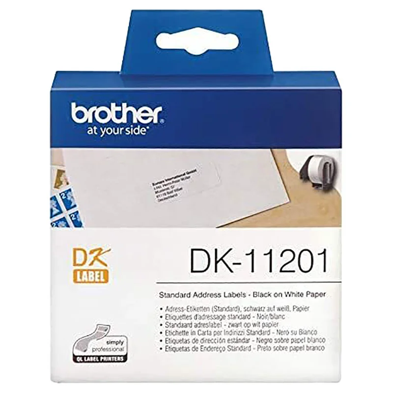 Brother DK11201 LABEL ROLL BLACK ON WHITE