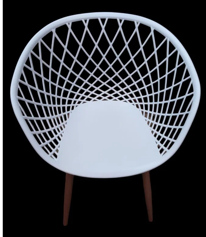 Four leg Plastic chair with metal leg Color White