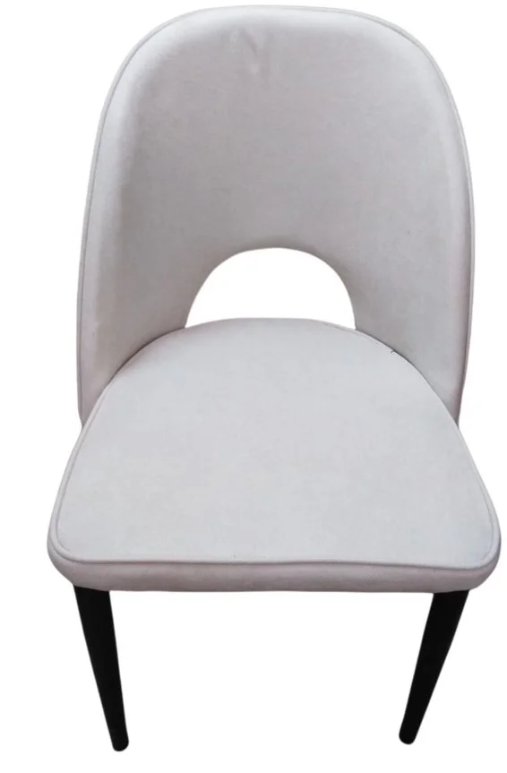 Four leg chair Fabric seat & back with metal leg Colors White