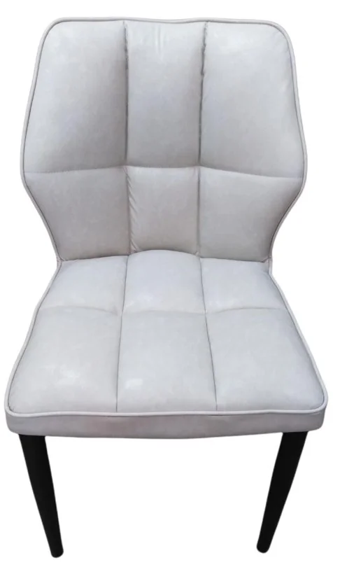 Four leg chair with PU seat & back Color Off white