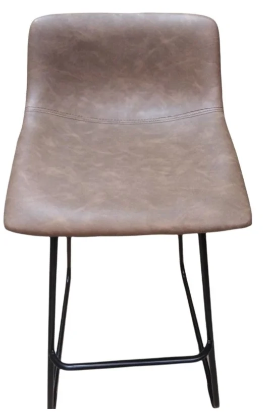 Bar Stool PU seat with metal leg Color Brown