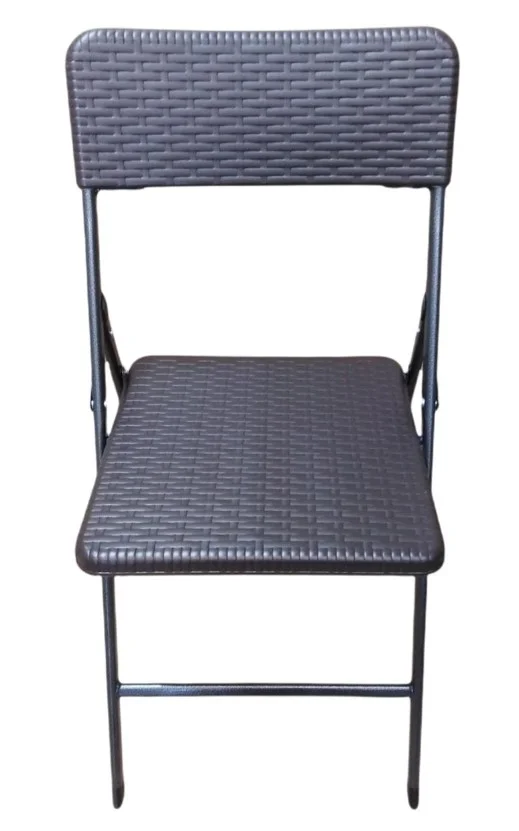 Folding chair with metal leg Color Brown