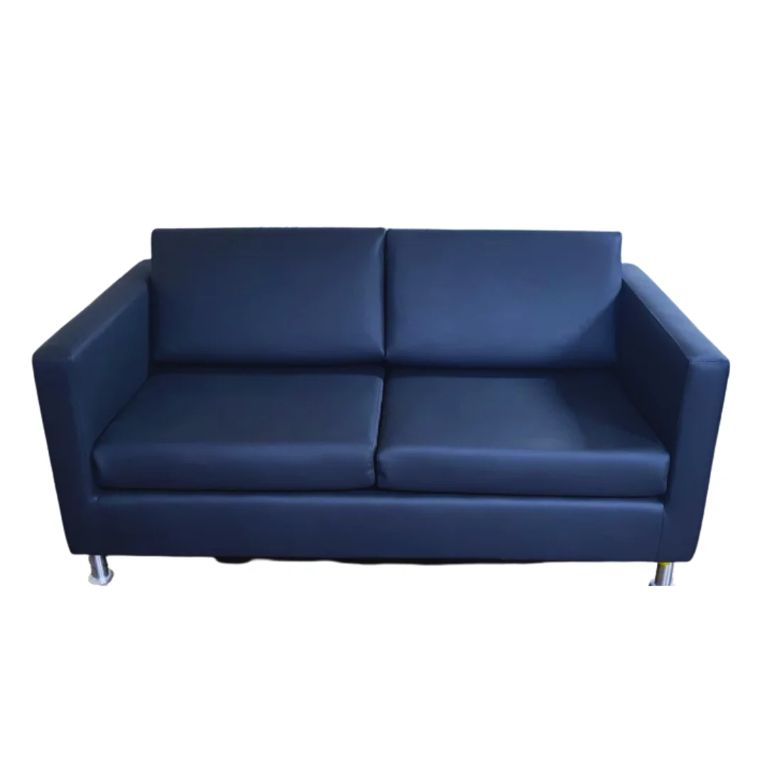 Leather Doctor Blue color genuine leather 2 seater sofa.