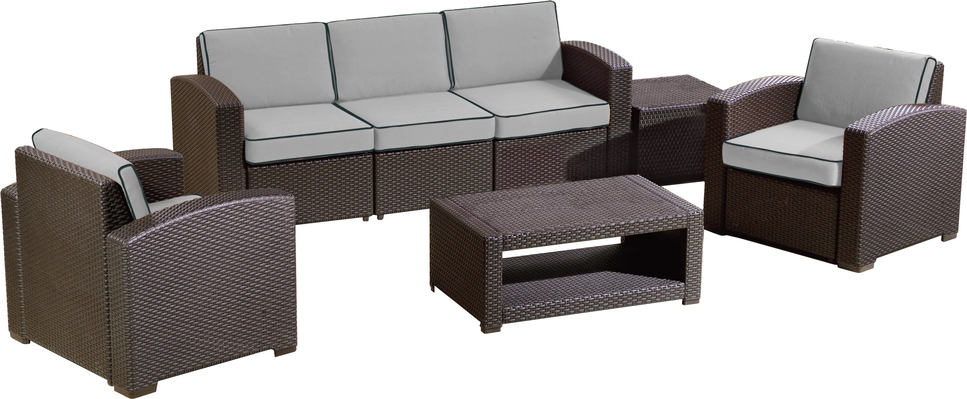 COSMOPLAST CEDAR RATTAN LARGE SOFA SET IPOFSF001