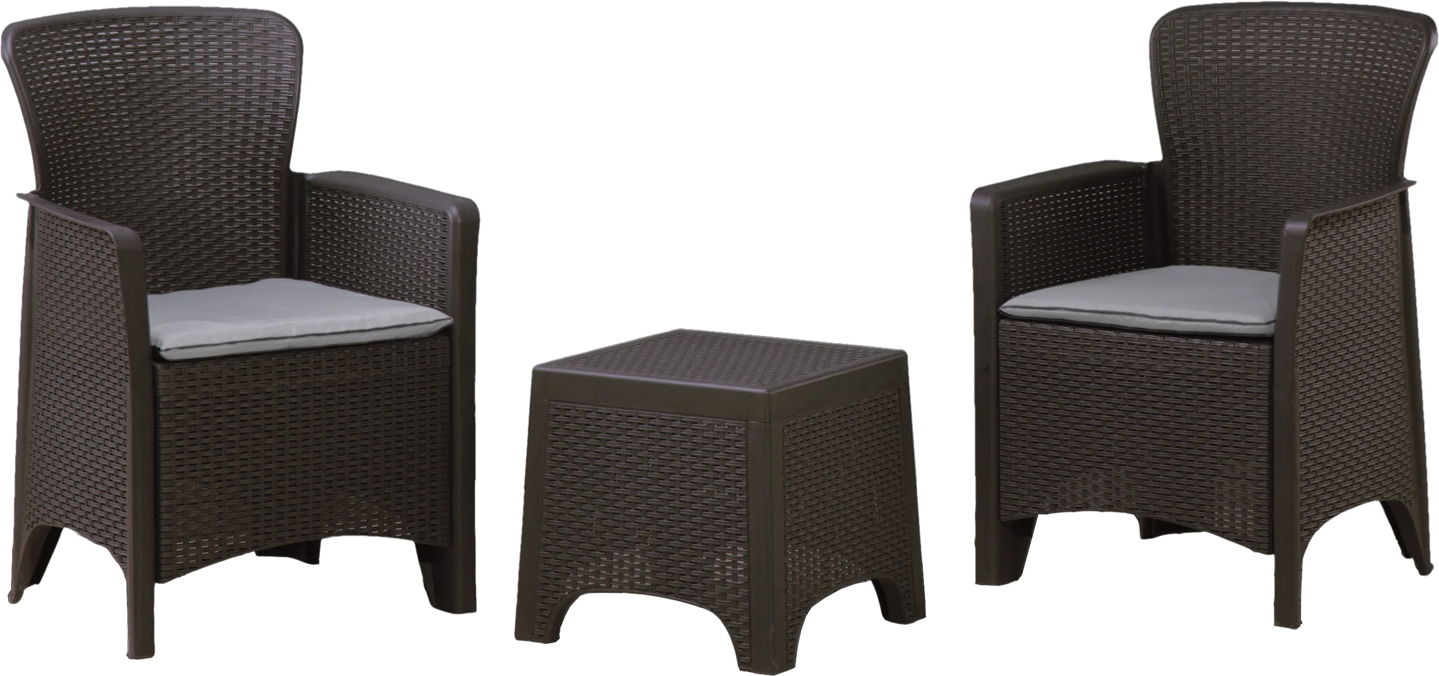 COSMOPLAST CEDAR RATTAN DUO SET (BLACK) IPOFSF004