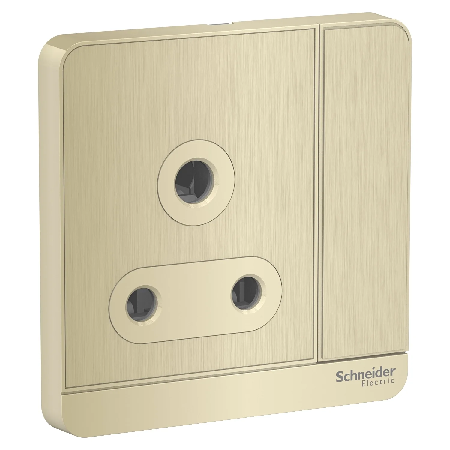 AvatarOn, switched socket, 3P, 15 A, 250 V, Metal Gold Hairline