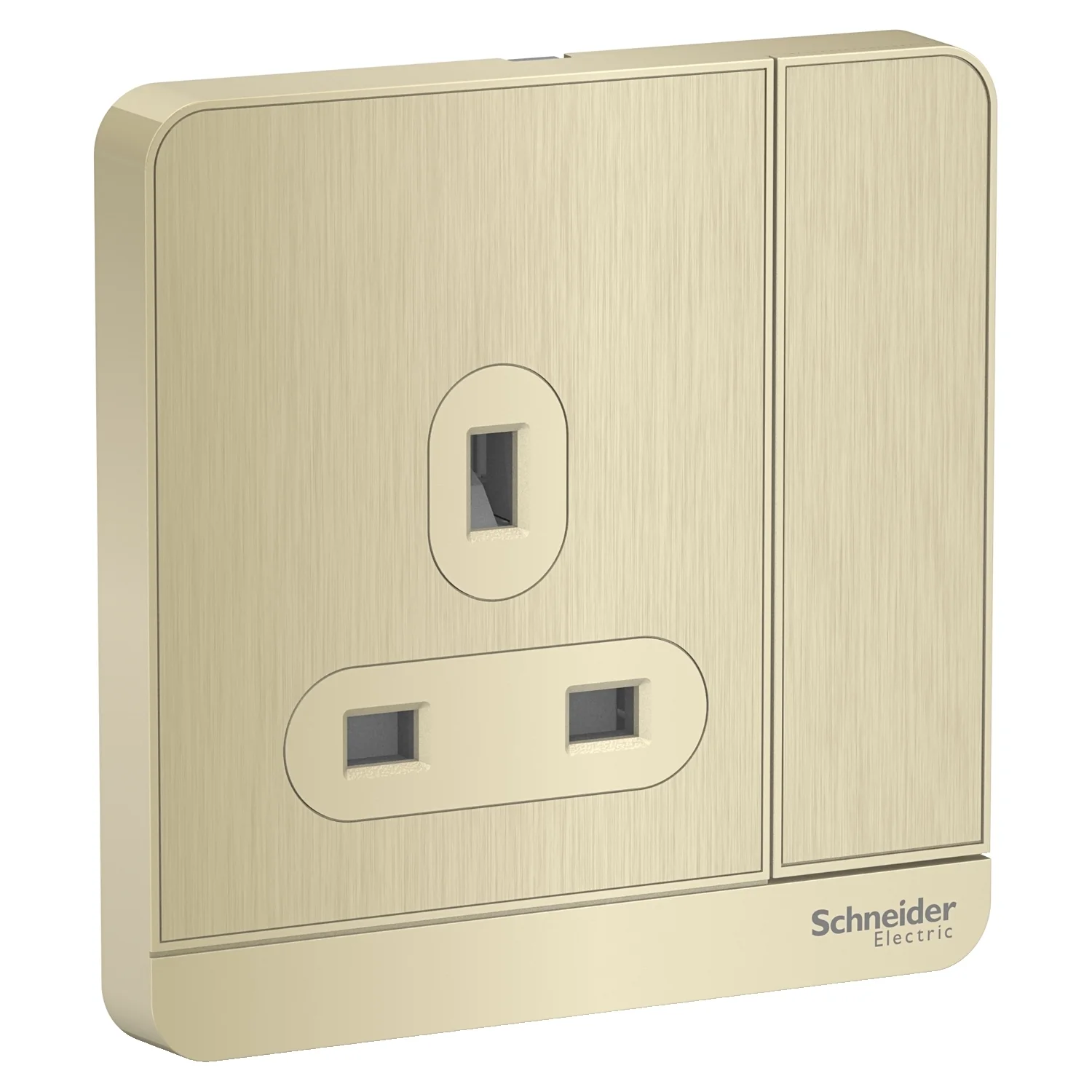 AvatarOn, switched socket, 3P, 13 A, 250 V, Metal Gold Hairline