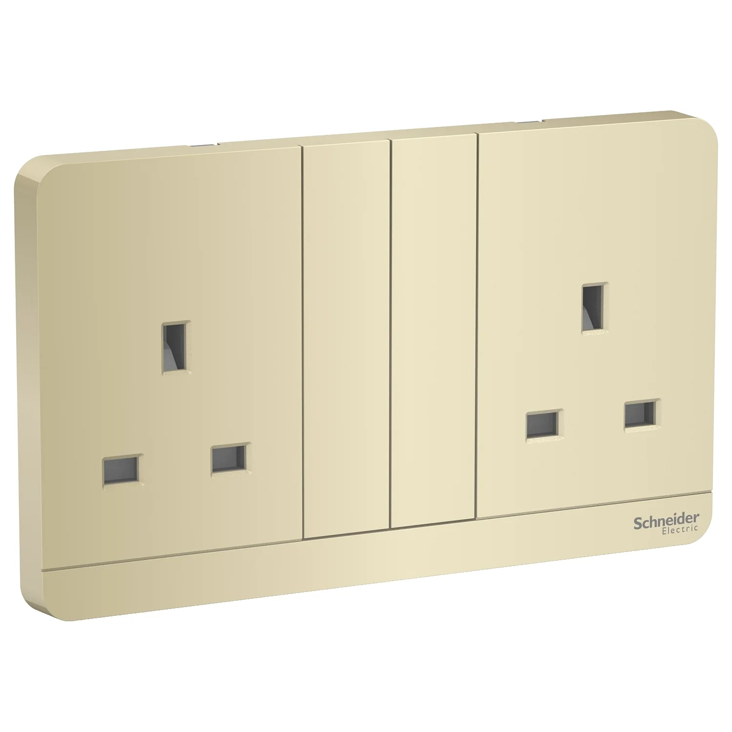 AvatarOn, 2 switched socket, 3P, 13 A, 250 V, Wine Gold