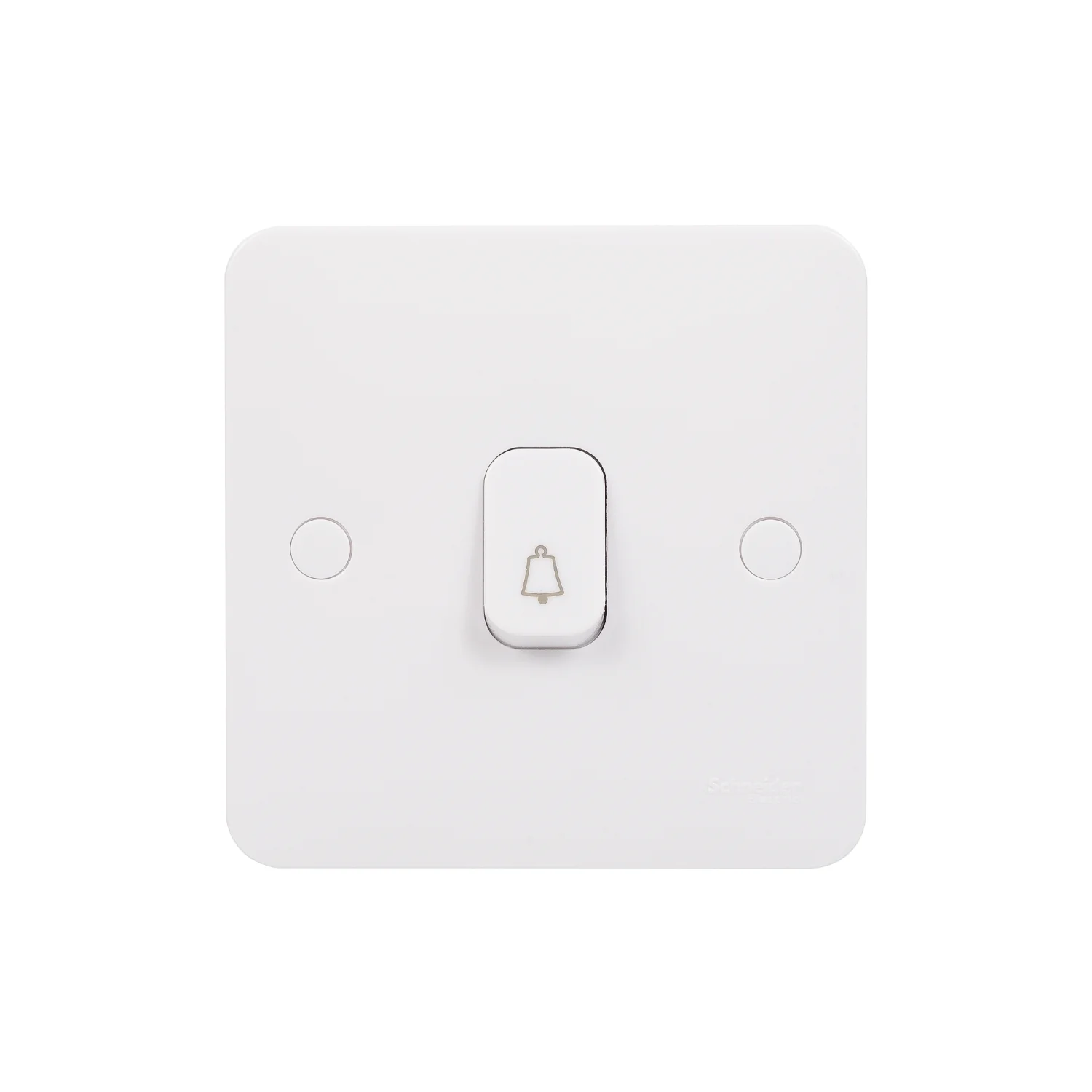 Lisse - Retractive switch - with bell symbol - 1 gang 2 way - 10A White