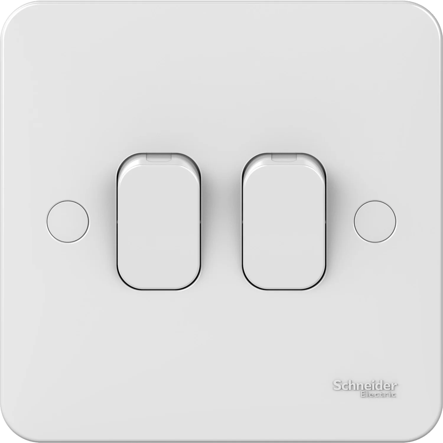 Lisse - Plate switch - without instructions - 2 gangs 2 way - 10AX White