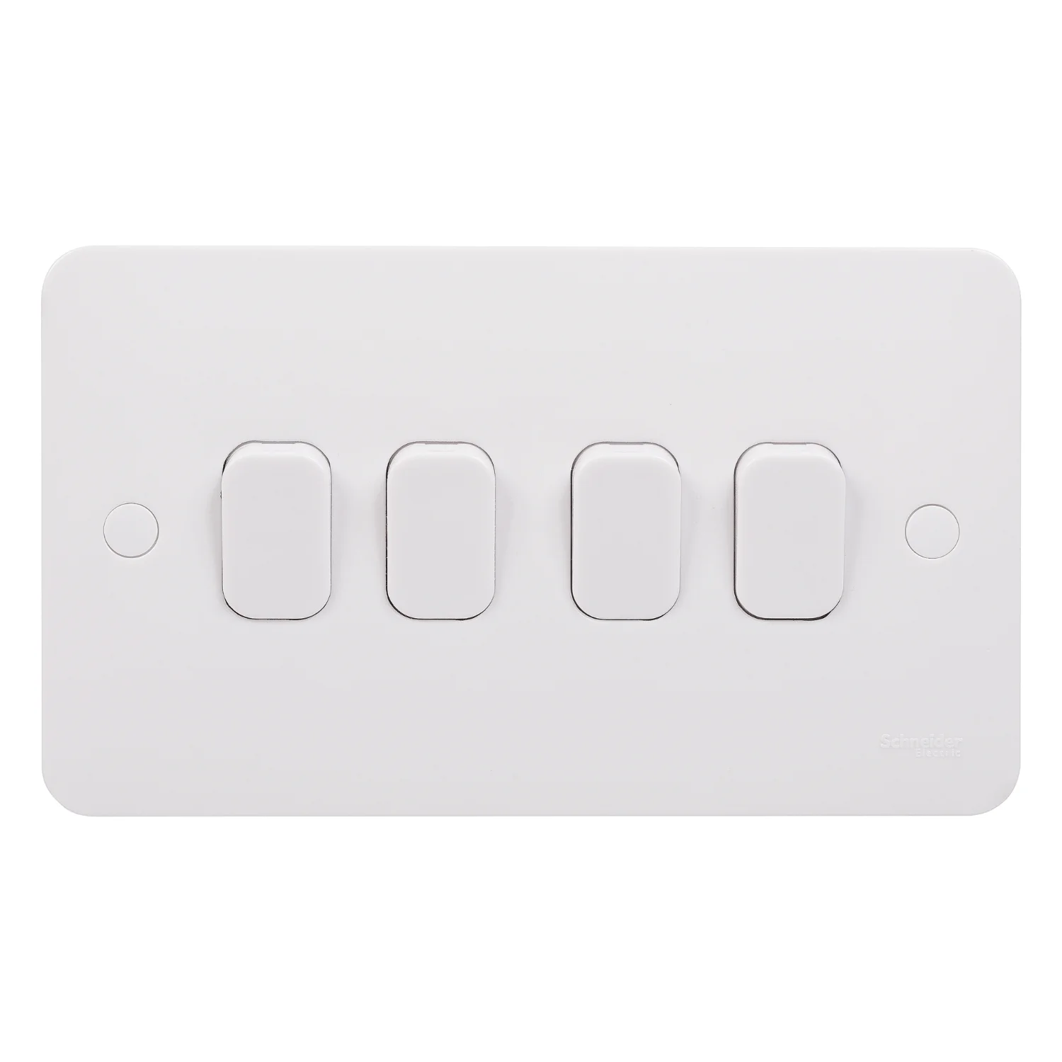 Lisse - Plate switch - 4 gang 2 way - 10AX White