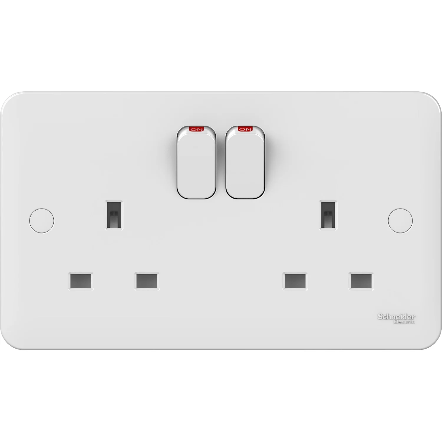 Lisse - Switched Socket - without instructions - 13 A - 230 V - 2 gangs-white