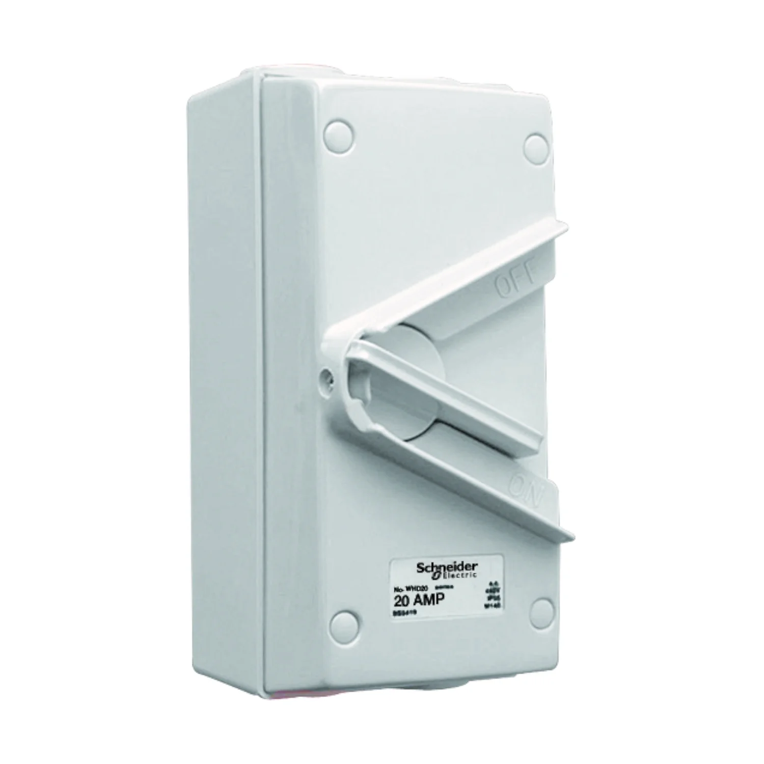 20A 440V Surface Mount Double Pole Isolating Switch IP66