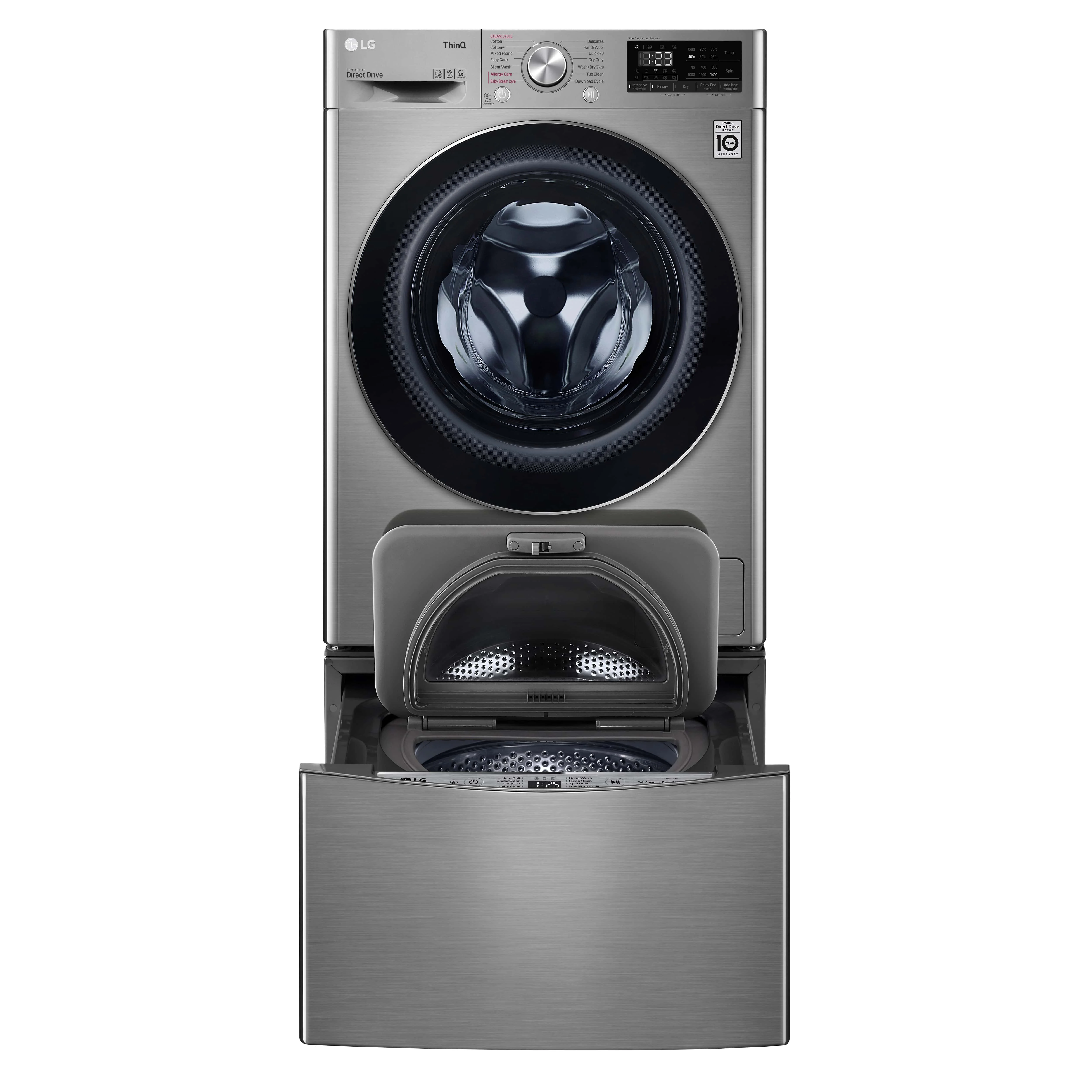 LG TWINWash, 12 Kg Washer & 7 Kg Dryer - F4V5RGP2T+F8K5XNK4