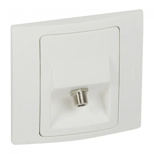 TV socket Mallia - female ''F'' type socket - white