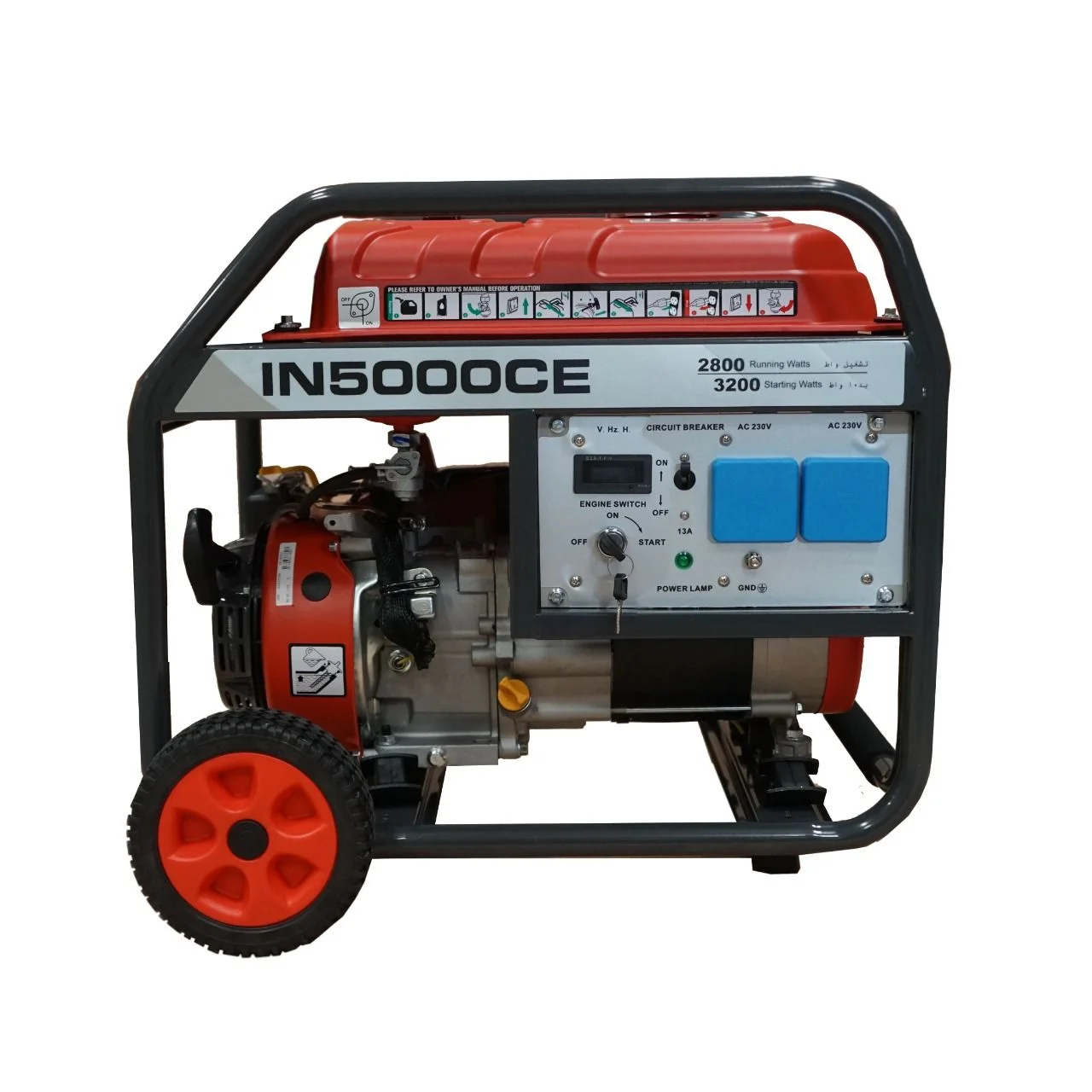 IN5000CE (50HZ/230V, 2.8 - 3.2KW KEY START, INFINITE SERIES GASOLINE GENERATOR)