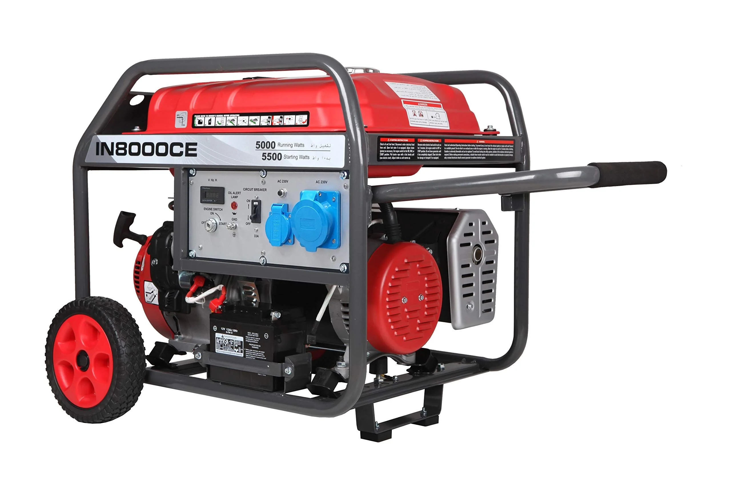 IN8000CE (50HZ/230V, 5.0 - 5.5KW KEY START, INFINITE SERIES GASOLINE GENERATOR)