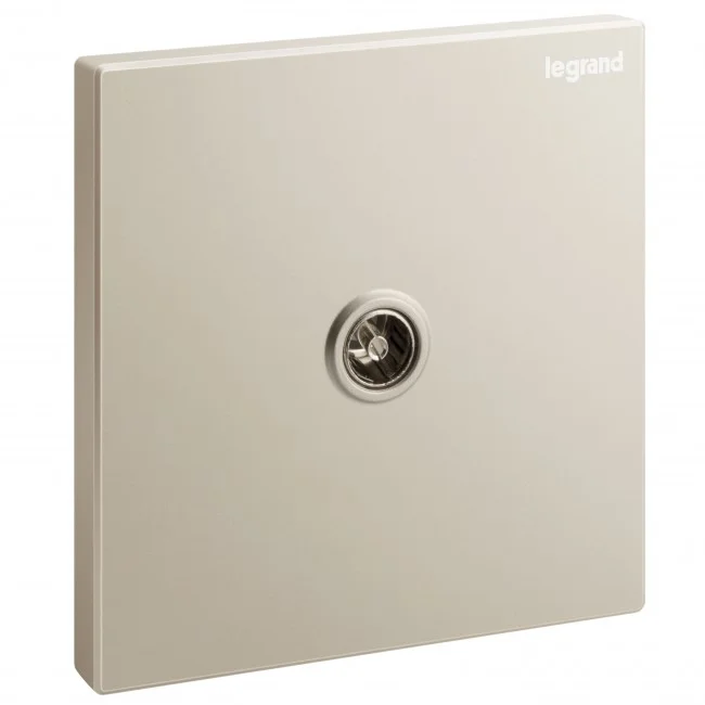 Single TV female socket Galion - champagne