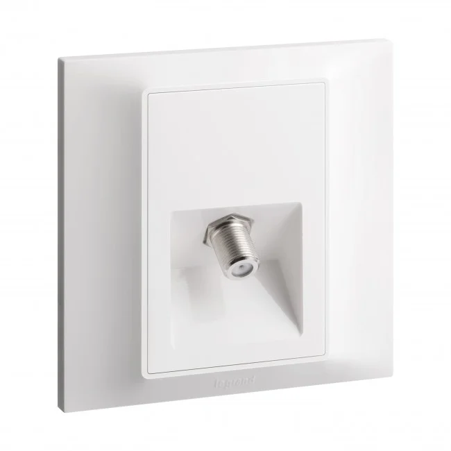 Single TV socket Belanko S - "F" type - white