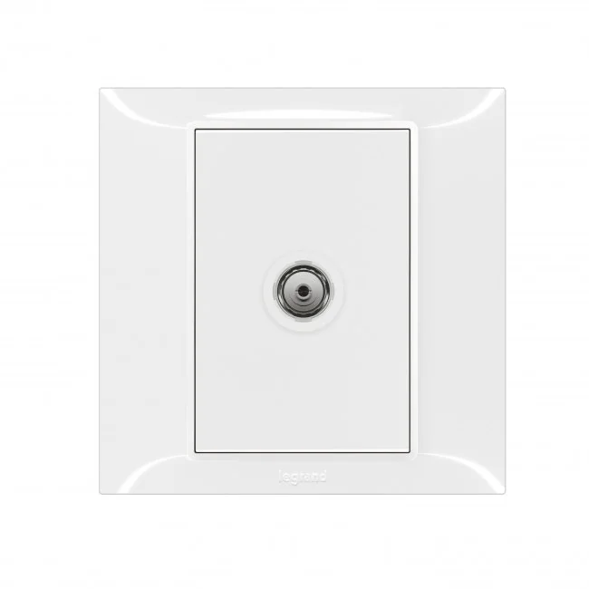 Single TV socket Belanko S - female - white