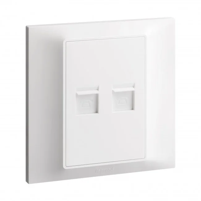 Data socket Belanko S - double RJ45 category6 UTP - white