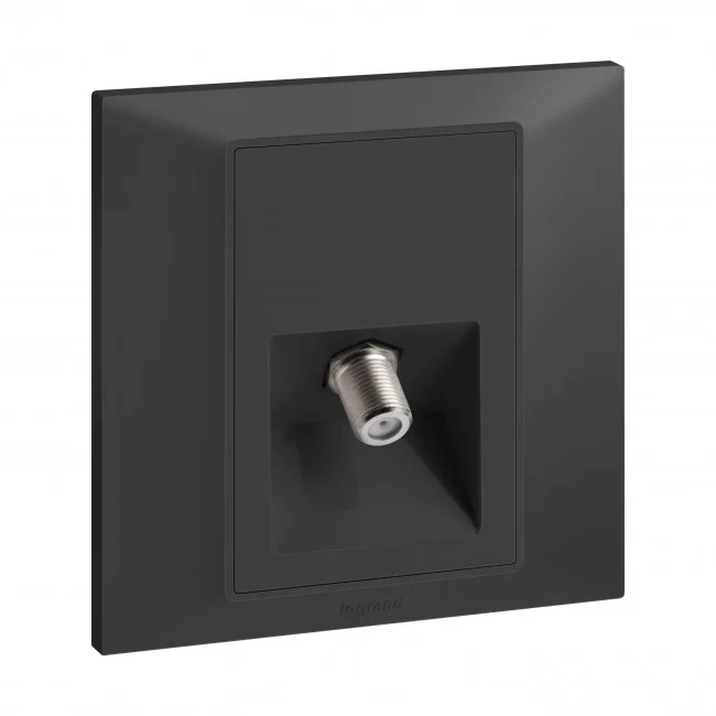 Single TV socket Belanko S - "F" type - anthracite