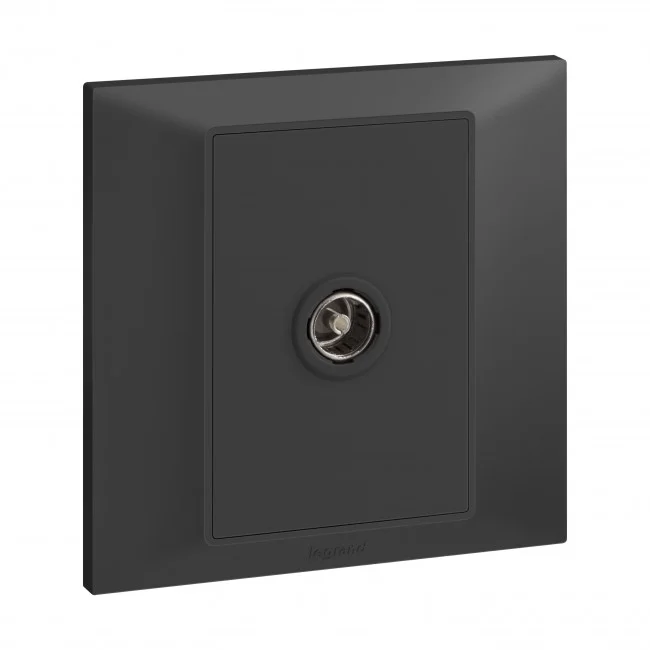 Single TV socket Belanko S - female - anthracite