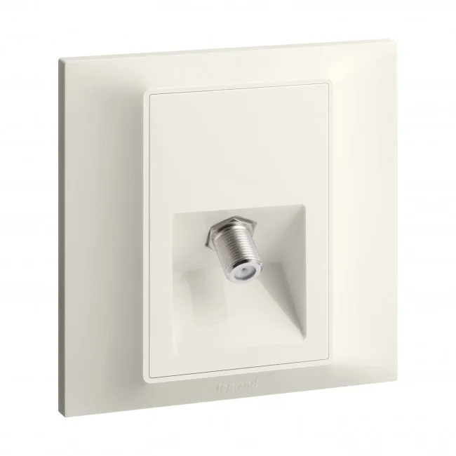 Single TV socket Belanko S - "F" type - ivory