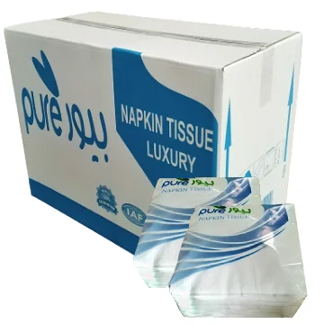 Pure Napkin Tissue 6291107490533 100 Sheets 1 ply, 30 cm x 30 cm (Acceptable Variation Ratio "3%) 100% Virgin Paper Pulp BRAND: PURE - UAE.