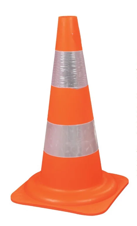 TRAFFIC CONE RED WITH 2 REFLECTIVES - 50 CM