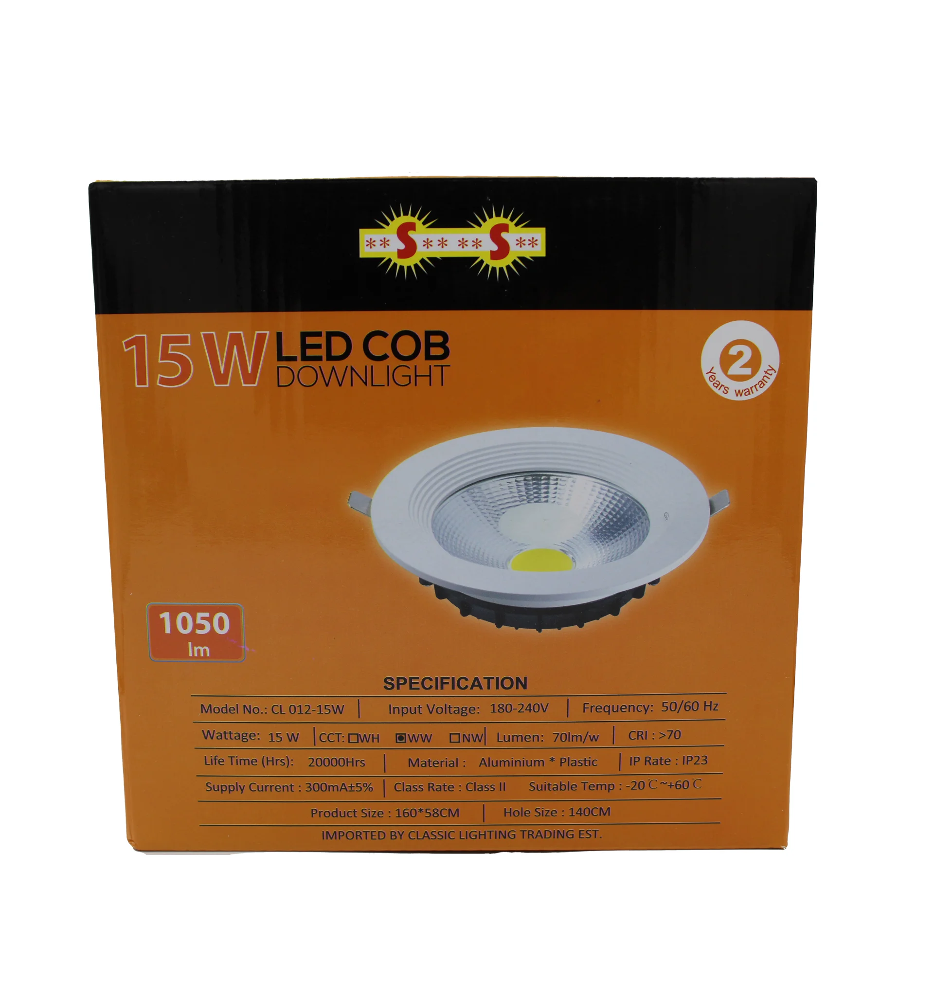 Shamsan CL012-15W LED Down Light