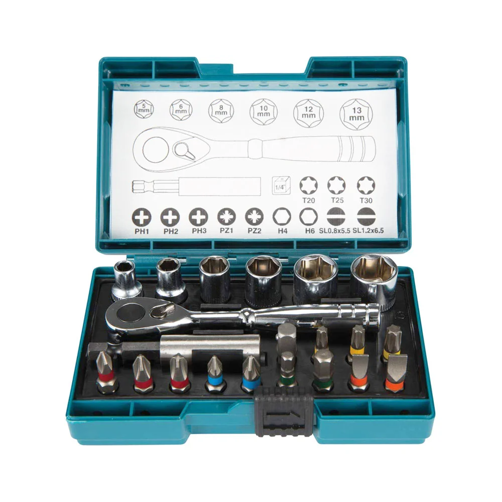 Makita B54081 Screw Bit & Socket Set With Rachet 21pcs