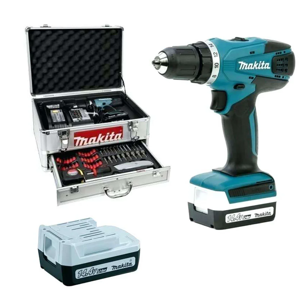 Makita DF347DWEX1 14.4V G Series Li-Ion Drill + Bit Set