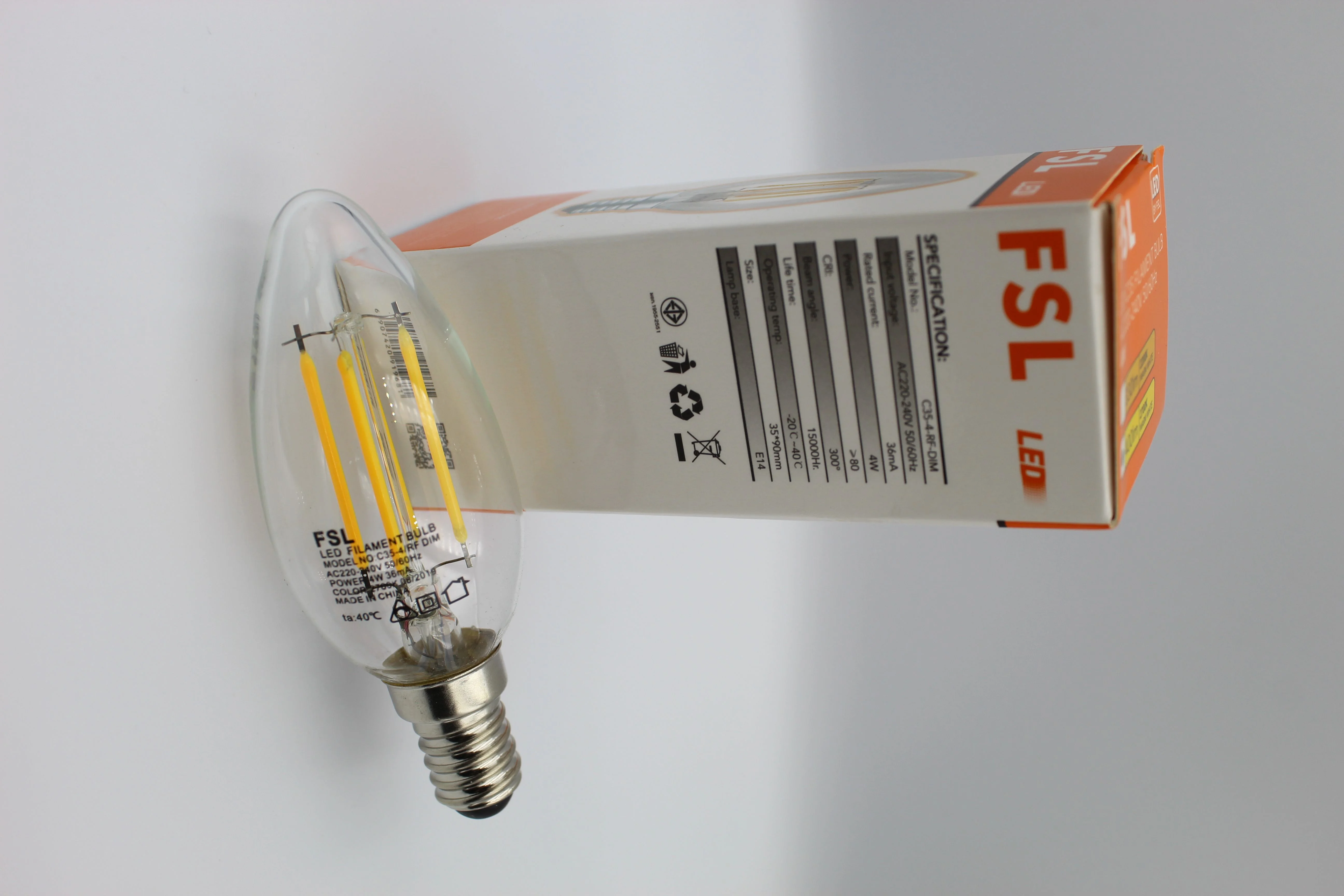 FSL LED C35 Filament BULB 4W DIMMABLE