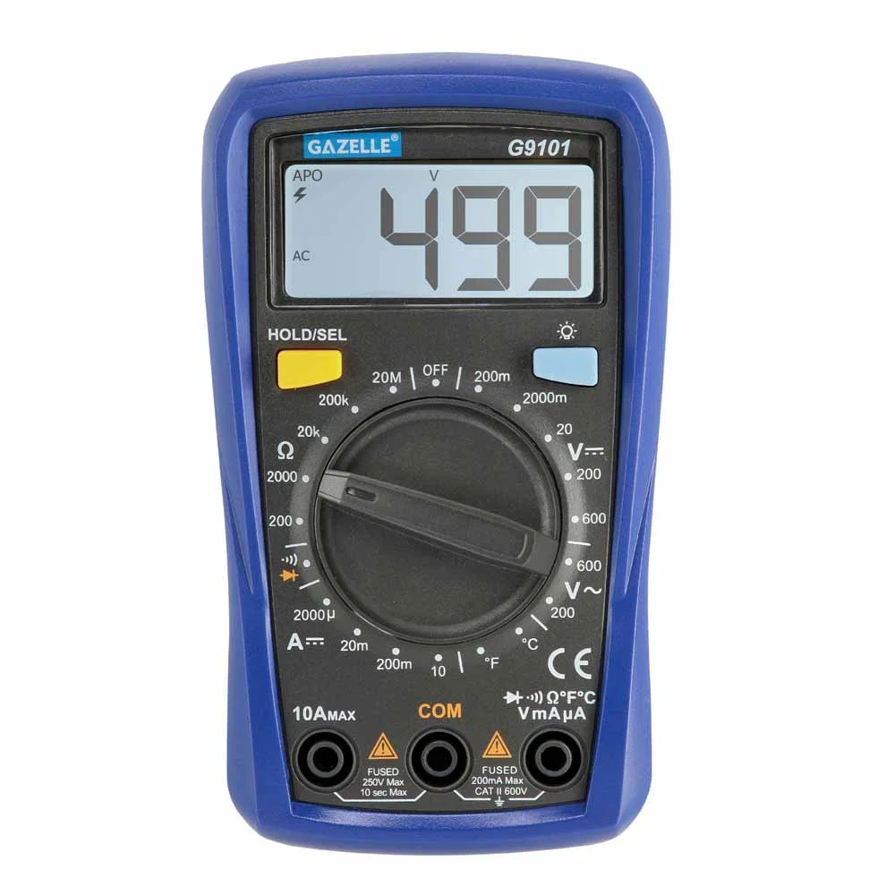 Palm Size Digital Multimeter With LCD And Buzzer