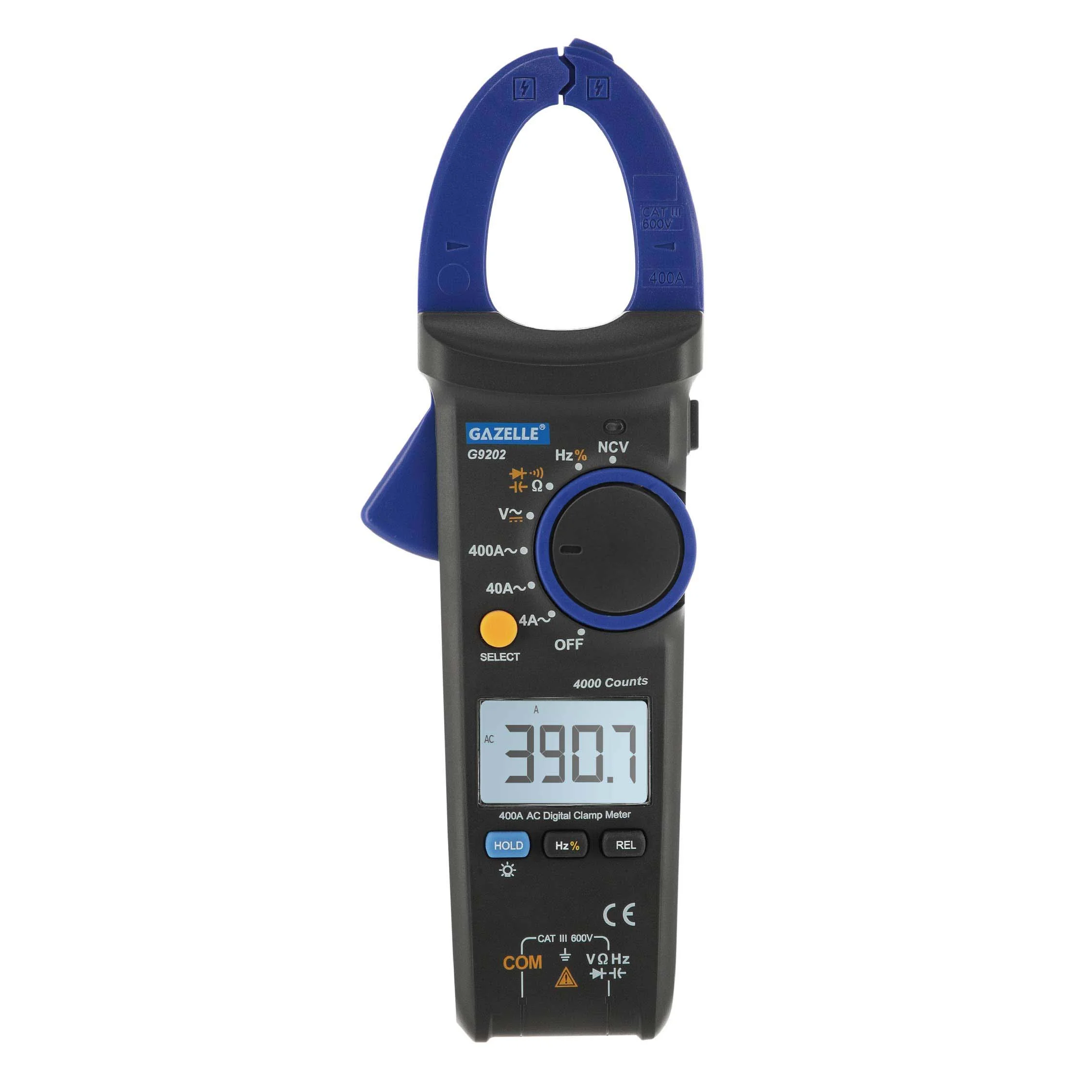 400A Digital Clamp Meter, Jaw Capacity 30mm