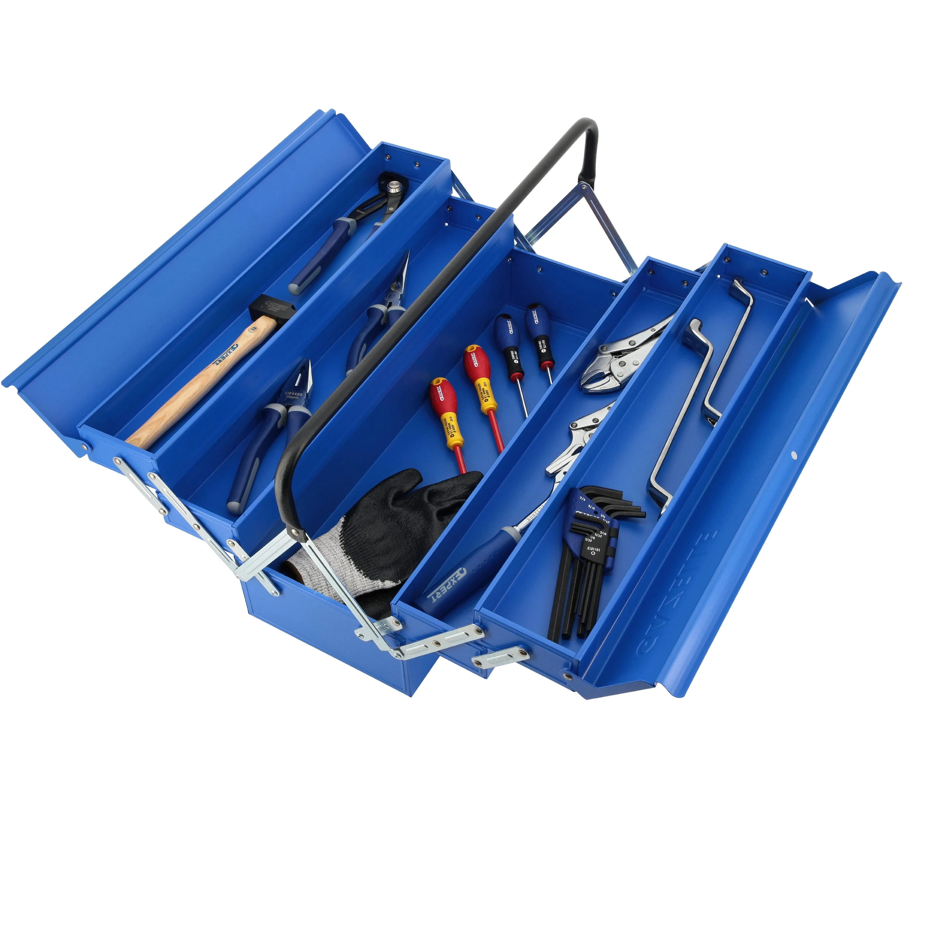 21 Inch 5 tray cantilever tool box with carry handle