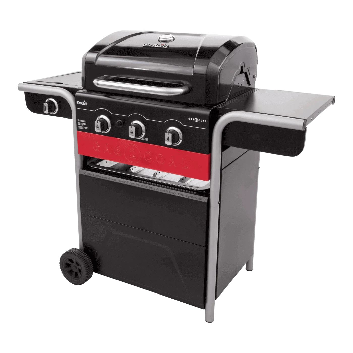 Char-Broil Gas2Coal 3-Burner Grill W/Side Burner