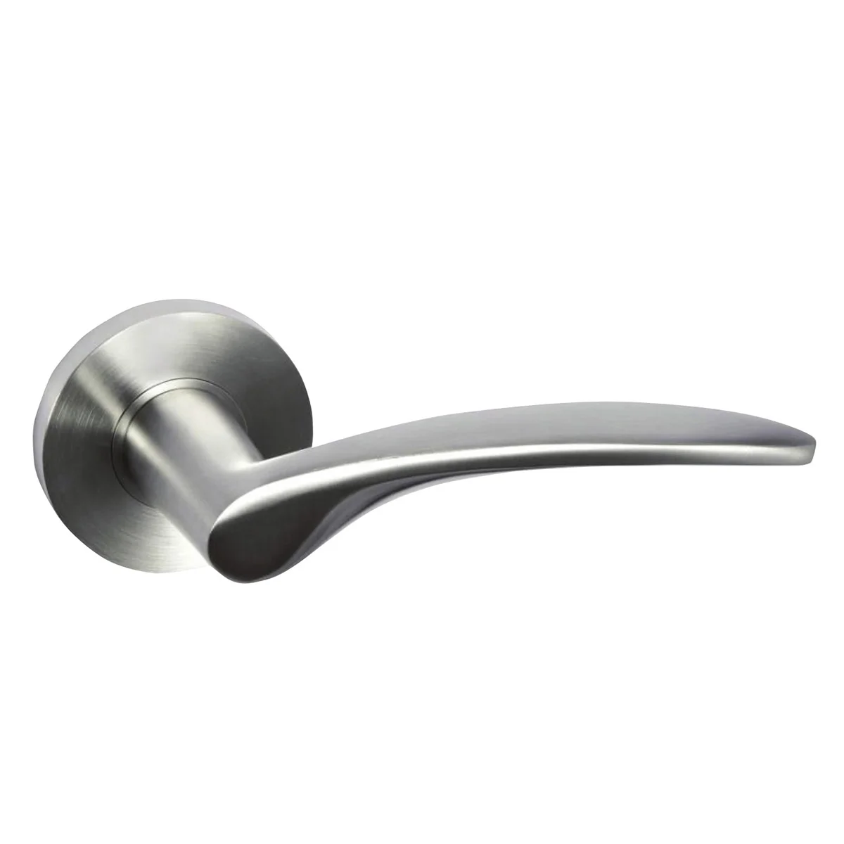 Stainless Steel Solid Lever Handle On Rose DTSH001