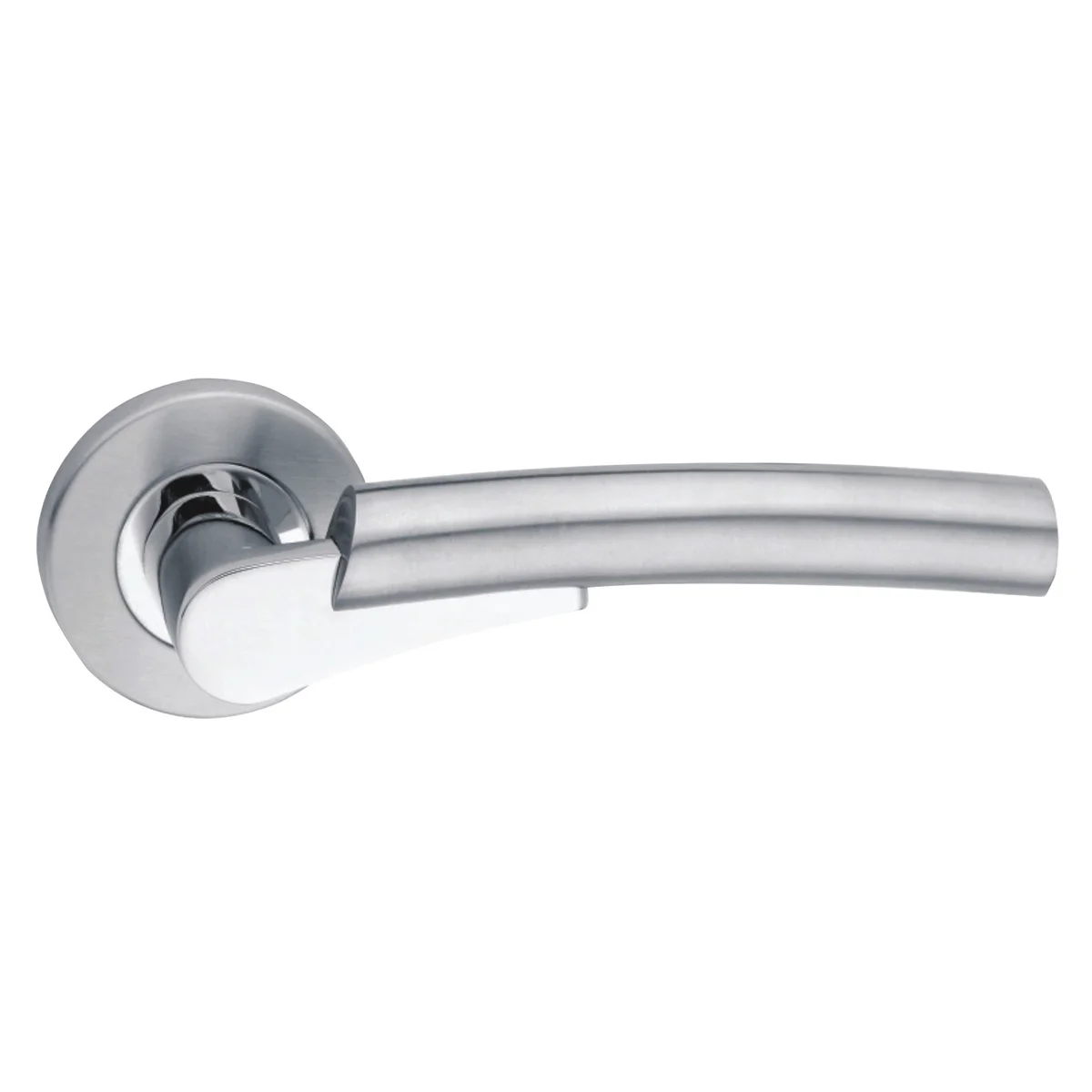 Stainless Steel Solid Lever Handle On Rose DTSH017