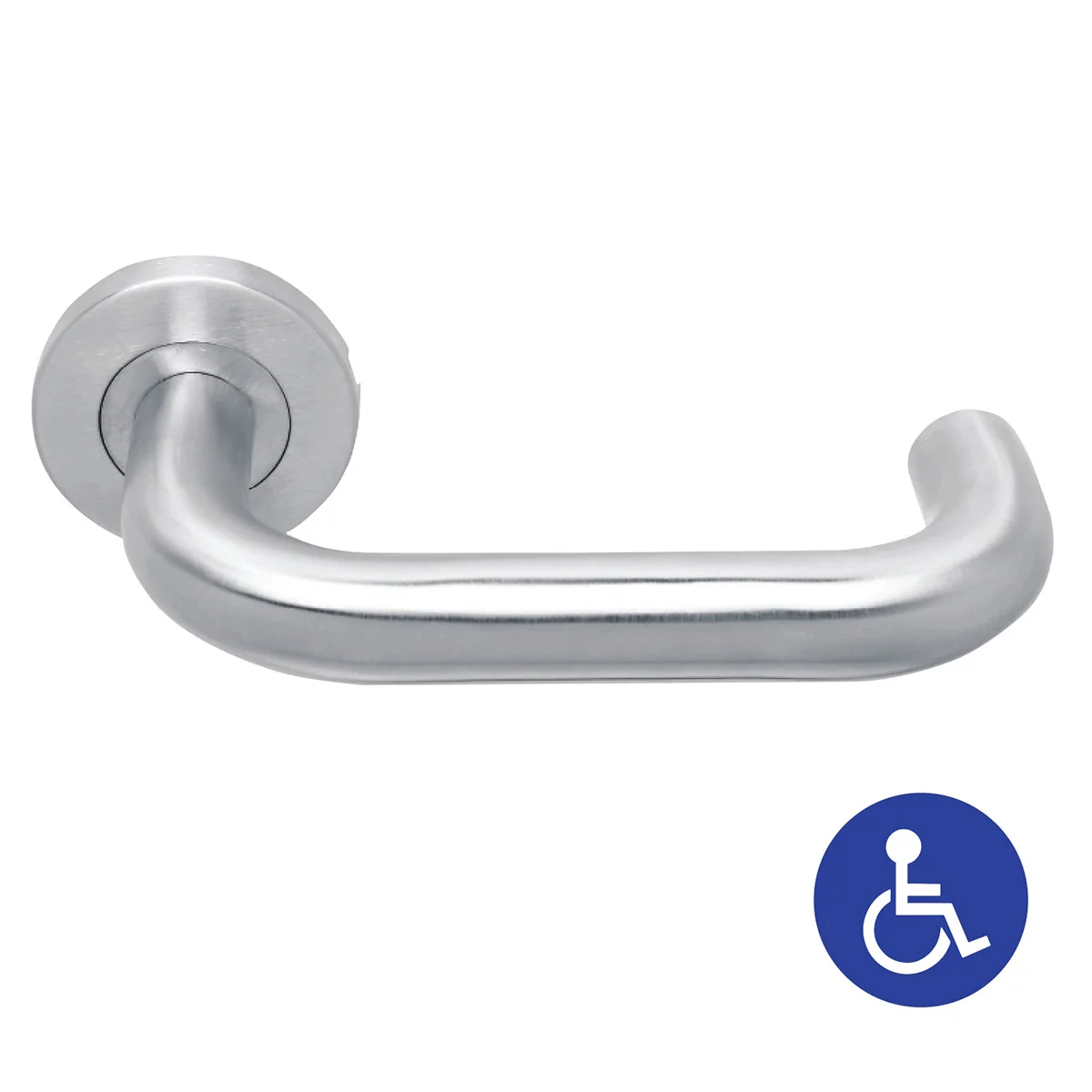 Stainless Steel Tubular Lever Handle on Rose DTTH001