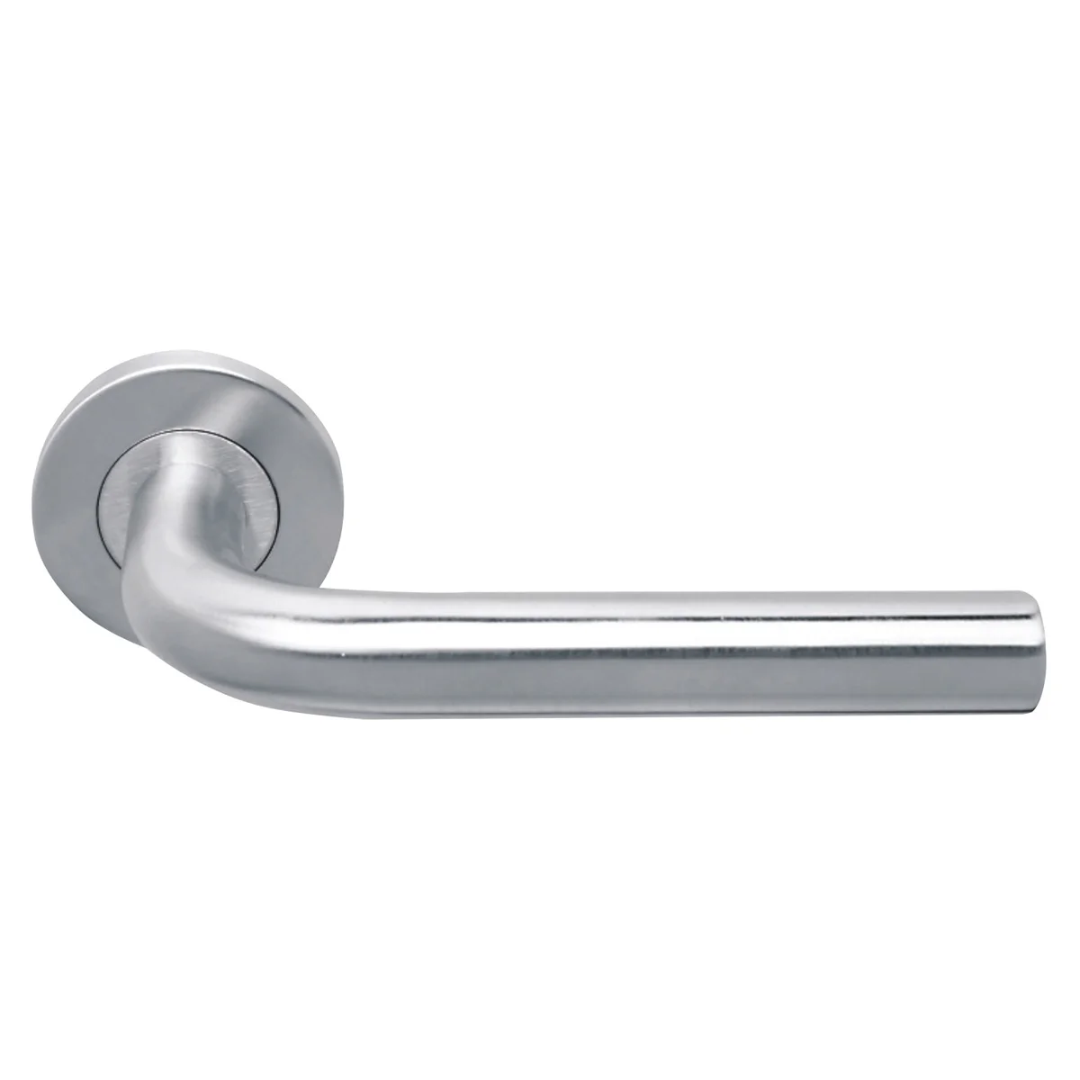 Stainless Steel Tubular Lever Handle on Rose DTTH002