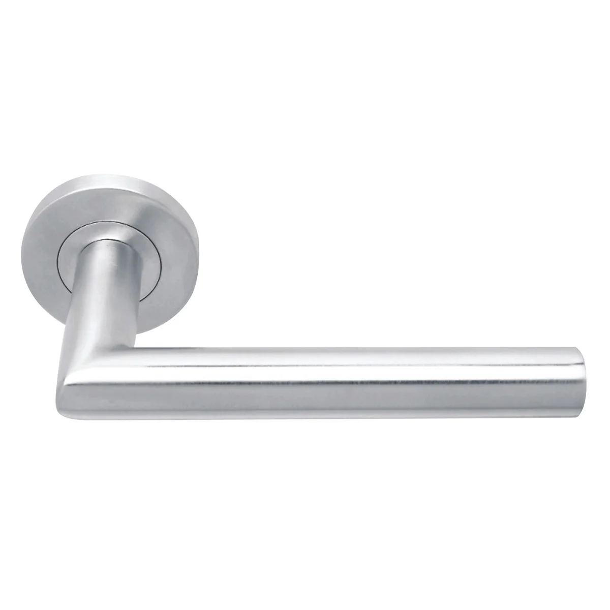 Stainless Steel Tubular Lever Handle on Rose DTTH003