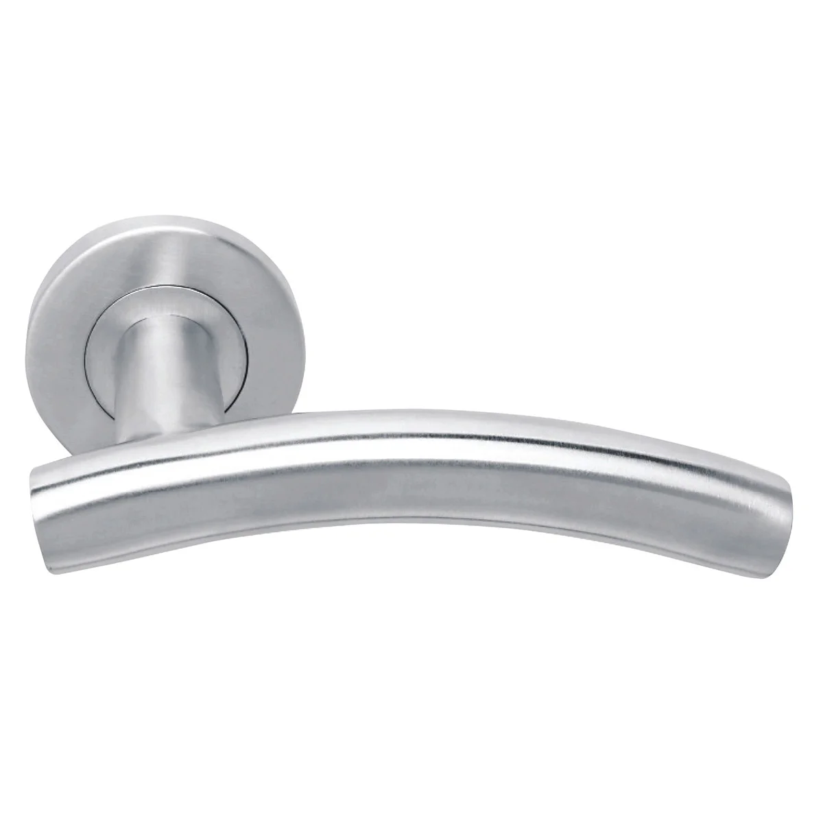 Stainless Steel Tubular Lever Handle on Rose DTTH005