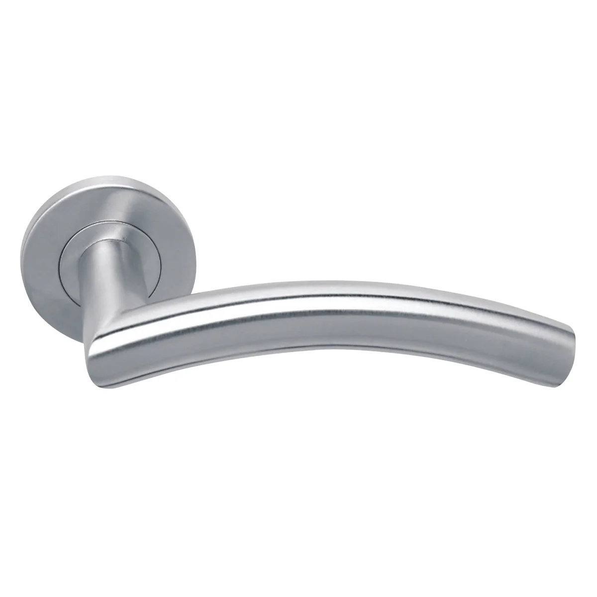 Stainless Steel Tubular Lever Handle on Rose DTTH008